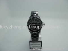 Black ceramic watch for men