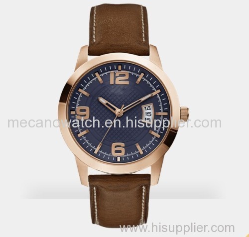 rose gold stainless steel watch