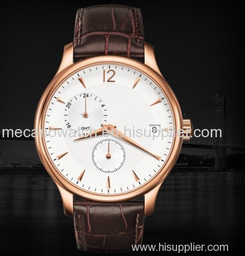 man watch Swiss movt customized watch leather watch