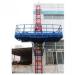 Custom Red Single Lifting Mast Climbing Work Platform For Building Cleaning Maintenance