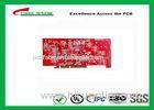 Red Solder Mask Double Sided PCB Gold Finger 1oz 0.25mm Min Hole