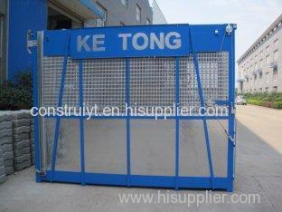 Blue Construction Hoist Parts Building Lifter Single Elevator Cage 2000kg Load Capacity