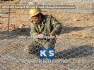 Custom Gabion Stone Cages Hexagonal Wire 80 x 100MM For Protection Engineering