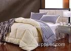 Contemporary White Silk Bedding Sets Quilt Pillowcase Customized