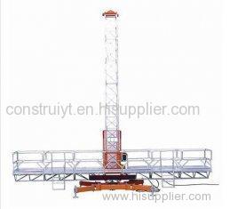 Electric 1000kg Aerial Single Lifting Mast Climbing Work Platform for Building Cleaning