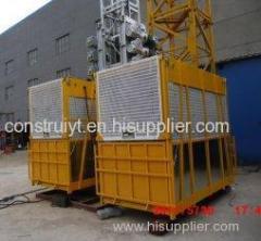 2.5 x 1.3 x 2.5m VFD Construction Hoist Elevator and Building Lifter SC200 / 200