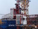 Red Construction Material Hoists Twin Cage , Electric Ladder Lift