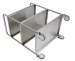 Three layer double handle warehouse cart material moving trolley on wheels