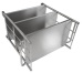 Material moving stainless steel hand cart with guardrail