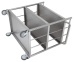 Material moving stainless steel hand cart with guardrail