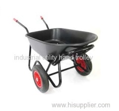 Garden heavy duty wheelbarrow with Plastic tub and Steel handle