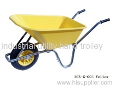 Wheelbarrow garden cart with steel frame and Polypropylene tray