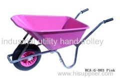 Wheelbarrow garden cart with steel frame and Polypropylene tray