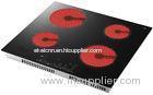 4 Heating Zone Black Crystal Glass Ceramic Cooktop / Four Burner Ceramic Cooker Touch Control