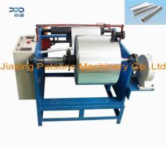 semi automatic single shaft aluminium foil winding machine