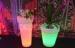 Waterproof IP65 Planter Led Flower Pot Lighting Plastic Flower Vase with remote control