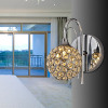 Crystal Sconces Creative small circle iron crystal wall lamp creative bedroom lamp