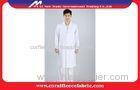 Cotton / Polyester White Physician Lab Coats Hospital Uniform with Name and Logo Printing