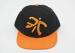 Classic Black Orange Snapback Baseball Caps 3D Embroidered , 6 Panel Hat