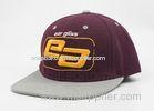 Personalized Wool-acrylic Snapback Baseball Six Panel Cap Flexfit , Flat Bill Hats