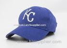 Summer Girl / Boy Cotton Baseball 6 Panel Caps Blue With Grey Down Brim