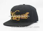 Full Black Sport Trucker Embroidered Baseball Caps / Hats 100% Cotton 60 cm