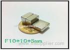 Industrial Square Neodymium Block Magnets , N45 / N48 Plastic Coated Magnets