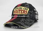 Racing Sandwich Visor Printed Baseball Caps 100% Cotton Patch Embroidery