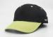 Curved Brim Cotton Twill Plain Baseball Caps Black With Green 56 - 60 cm