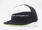 Two Tone 7 Panels Big Head Baseball Cap Plain Cotton Twill Brim Flat Brim