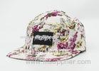 Woven Patch Snapback Printed Baseball Caps Cotton With Metal Buckle