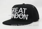 Black Acrylic 3D Embroidered Personalized Baseball Hat 5 Panel Unisex