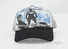 4 Colors Printed Mesh Trucker Hats 5 Panels For Outdoor Sports Driving