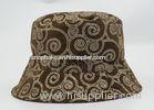 Leisure Fishing 100% Cotton Twill Bucket Hat Soft Full Printed With Golden Line