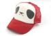 Customized Five Panel Mesh Trucker Hats Cap Polyester Red And White