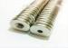 Industrial N48 / N50 Diametrically Magnetized Ring Magnets With Ni-Cu-Ni / Zinc Coating