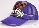 Multi Panels Adjustable Mesh Back Trucker Hats Caps Printed Cotton Twill Sweatband
