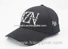 Fashion 3D Embroidery Fitted Baseball Caps Black , Cotton Twill Hat