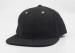 Classic Man Black Flat Bill Hats Embroidery Six Panel With Square Brim