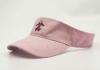 Pink Embroidered Sport Sun Visor Hats For Kids , 100% Cotton 52 Cm