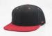 Blank Youth Flexfit Baseball Hats 6 Panel Stretch Cotton Black With Red , Flat Bill Hat