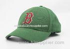 Fashion Unisex 100% Cotton Twill Green Baseball Caps Visor 6 Panels