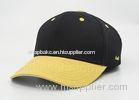 Unisex Cotton Plain Baseball Caps With Woven Label Adjustable , Plastic Snap