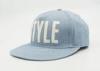 Custom Cotton Twill Washed Screen Printing Baseball Caps Snapback Blue