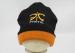 Polyester Sports Winter Beanie Hats Embroidery Black Orange OEM / ODM