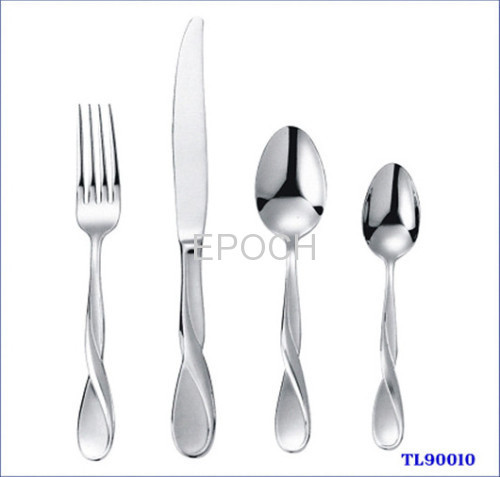 New product on market stainless steel cutlery set wooden box