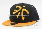 Cool Flat Embroidery Snapback Baseball Caps Customizable For Boys / Girls