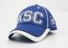 Men / Women Sports Cotton Baseball Caps Embroidery , Blue With White Under Bill