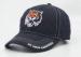 Dark Blue 3D Embroidered Cotton Baseball Caps With Bronze Metal Buckle Closure