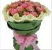 Colorful Corrugated Paper Flower Wrapping Sheets with Pink Ribbon , Eco Friendly